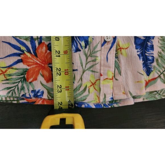 Style&Co Floral Button Up Short Sleeve Shirt Multicolor Spring Medium Top Pocket - Picture 8 of 11